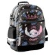 Ghiozdan pentru copii cu două compartimente, model Little Stitch negru - Paso