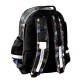 Ghiozdan pentru copii cu două compartimente, model Little Stitch negru - Paso
