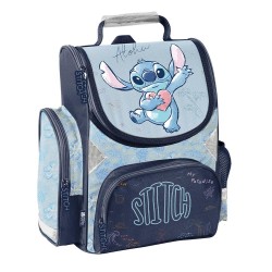 Ghiozdan/rucsac ergonomic copii, model „Hola Stitch”,turcoaz-bleumarin -Paso