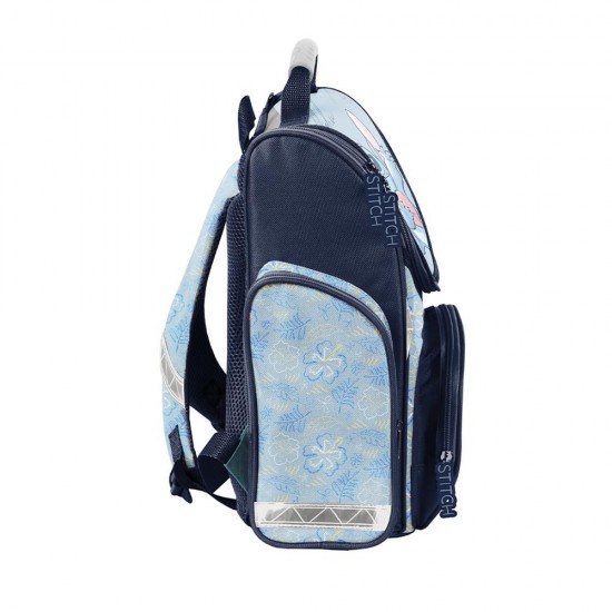 Ghiozdan/rucsac ergonomic copii, model „Hola Stitch”,turcoaz-bleumarin -Paso