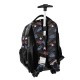 Ghiozdan tip troler cu roți, model Little Stitch negru - Paso