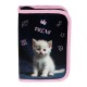 Penar copii cu un compartiment, fără rechizite, pliabil, model Meow Cat – Paso
