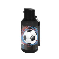 Sticlă de apă, model Football Team, negru -Paso 500 ml