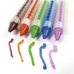Set creioane pictură pe față retractabile Kidea, 12 culori