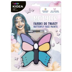 Set vopsele de față și accesorii Fluture - 8 culori Kidea