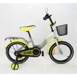 Bicicletă pentru copii 16" TOMABIKE PLATINUM, gri-verde